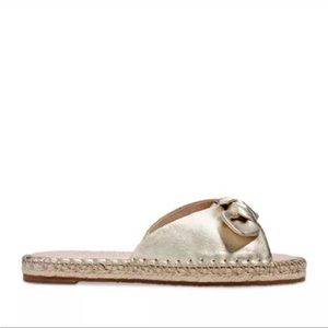 Kate Spade Salty Shore Gold Espadrille Sandal size 8